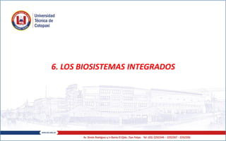 6. LOS BIOSISTEMAS INTEGRADOS
 