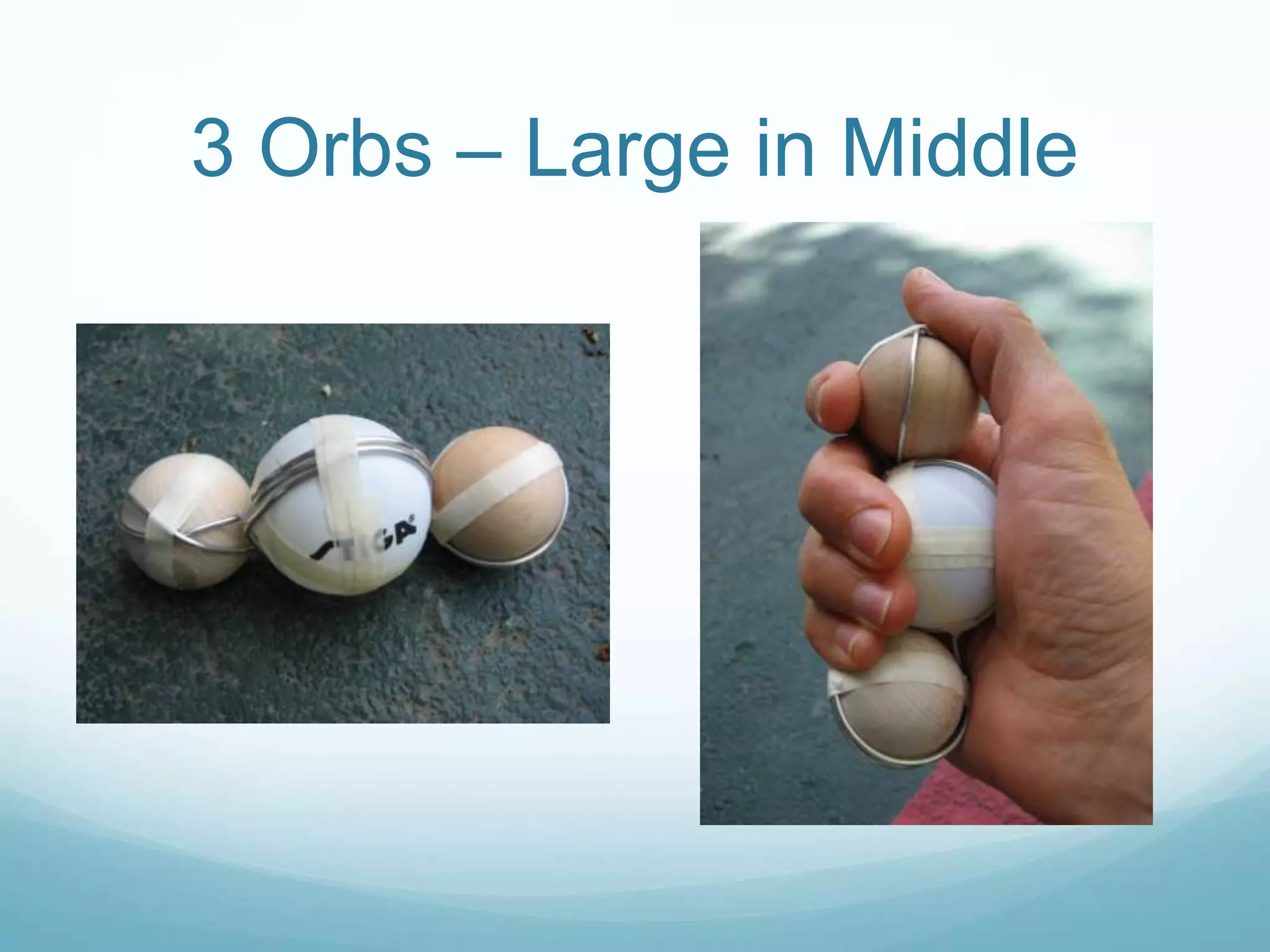 3 Orbs – Large in Middle
 
