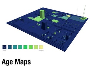 Richard Wettel and Michele Lanza Visual Exploration of Large-Scale System Evolution 12
Age Maps
Richard Wettel and Michele Lanza Visual Exploration of Large-Scale System Evolution
Glimpse in the past
entities colored according to age
Principle of age map
11
1N
age (number of survived versions)
new-bornveteran
 
