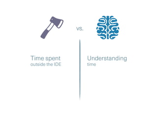 vs.
Time spent
outside the IDE
Understanding
time
 