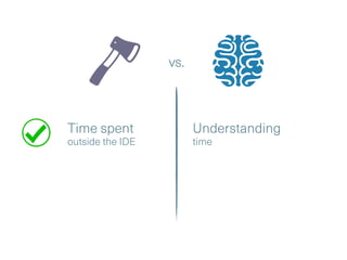 vs.
Time spent
outside the IDE
Understanding
time
 