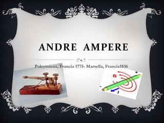 ANDRE AMPERE
Poleymieux, Francia 1775- Marsella, Francia1836
 