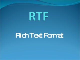 Rich Text Format 