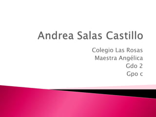 Colegio Las Rosas
Maestra Angélica
Gdo 2
Gpo c
 