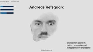 andreasrefsgaard.dk
twitter.com/andreasref
instagram.com/andreasref
Andreas Refsgaard
SchoolOfMa 2018
 