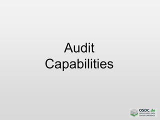 Audit
Capabilities
 