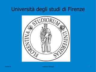 Università degli studi di Firenze 