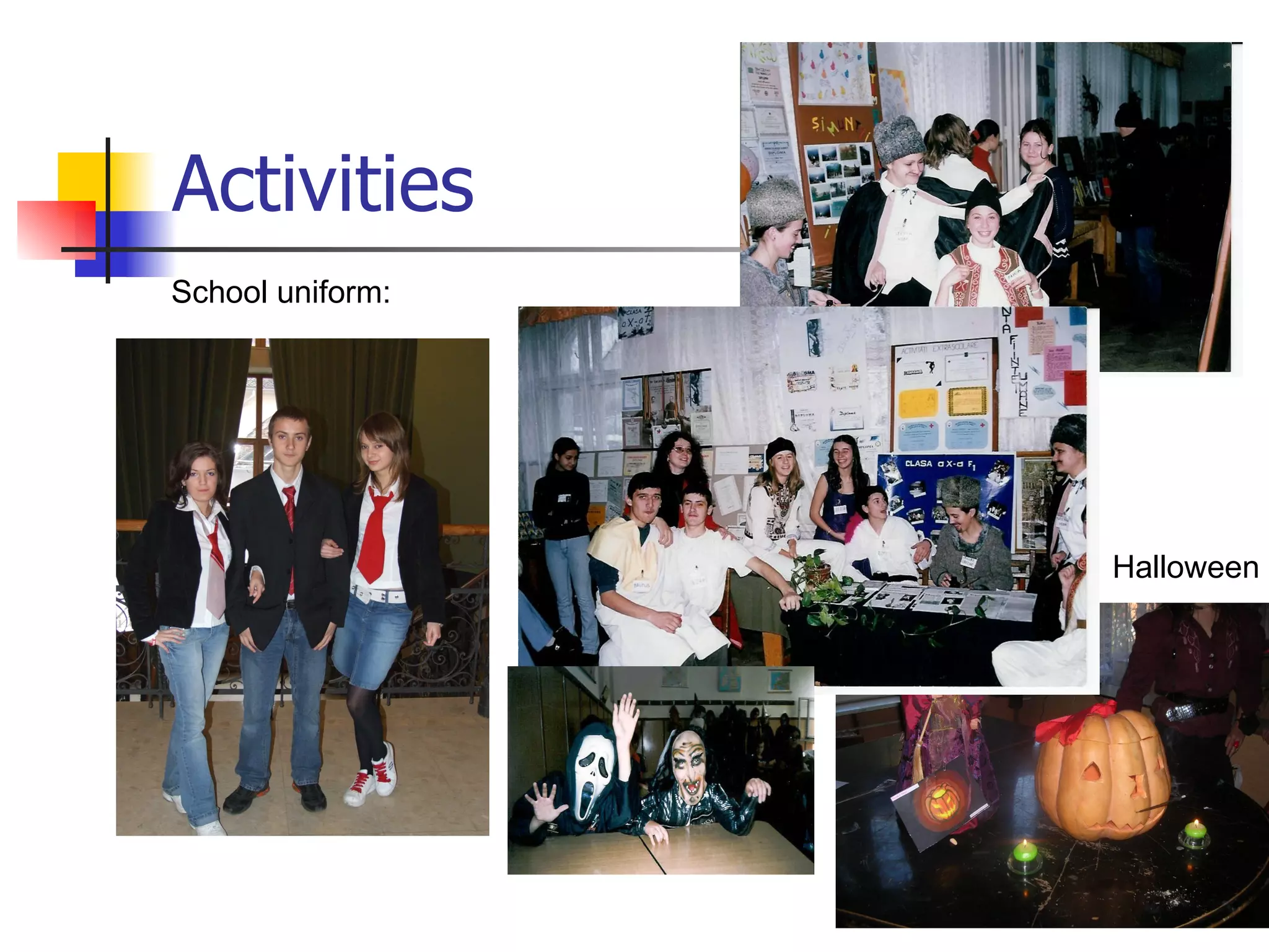 Activities School uniform : Halloween 