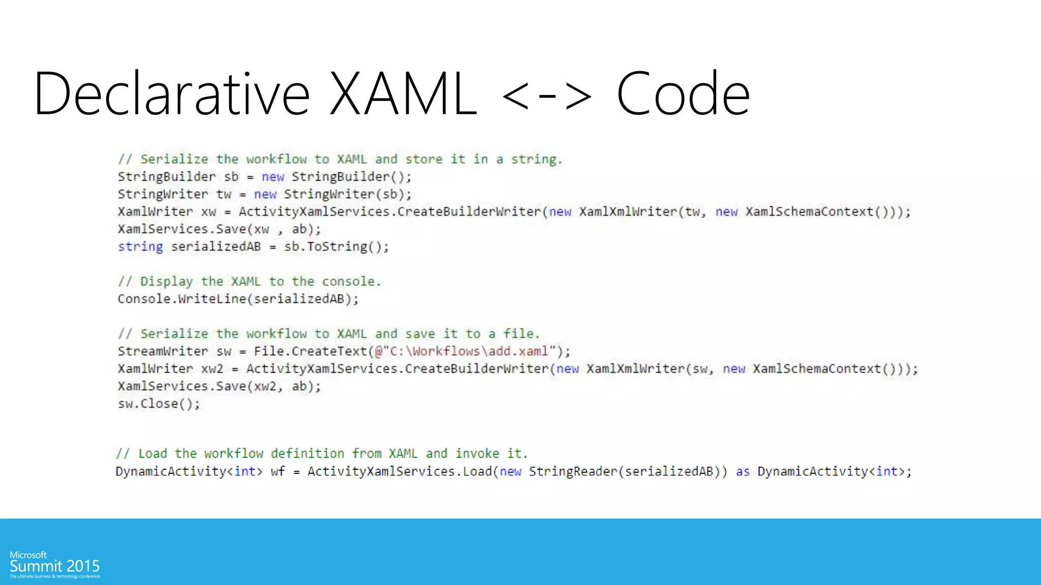 Declarative XAML <-> Code
 