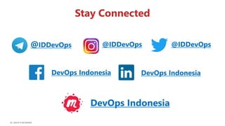 | ©2019 F5 NETWORKS39
Stay Connected
@IDDevOps @IDDevOps @IDDevOps
DevOps Indonesia
DevOps Indonesia DevOps Indonesia
 