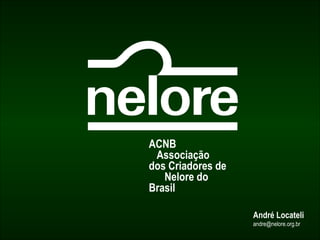 ACNB  Associação  dos Criadores de  Nelore do Brasil André Locateli [email_address] 