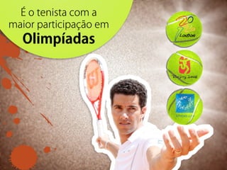 É o tenista com a
maior participação em
  Olimpíadas
 