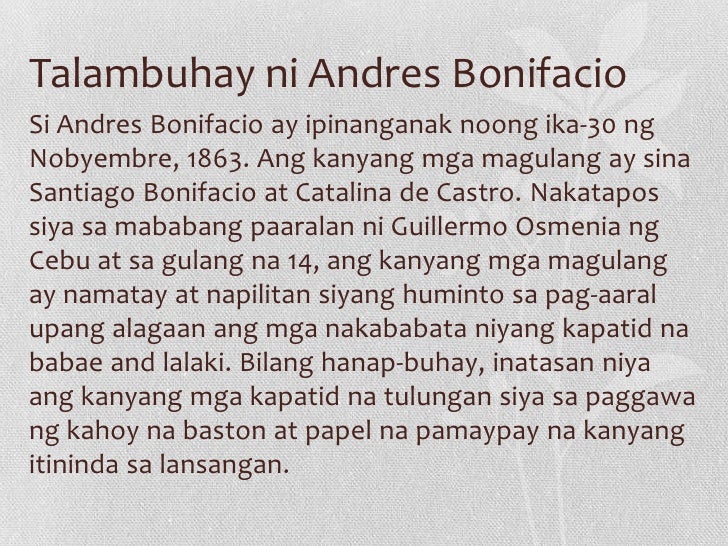 Andres bonifacio