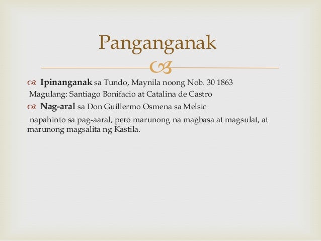 Kailan Namatay Si Andres Bonifacio Andres bonifacio presentation