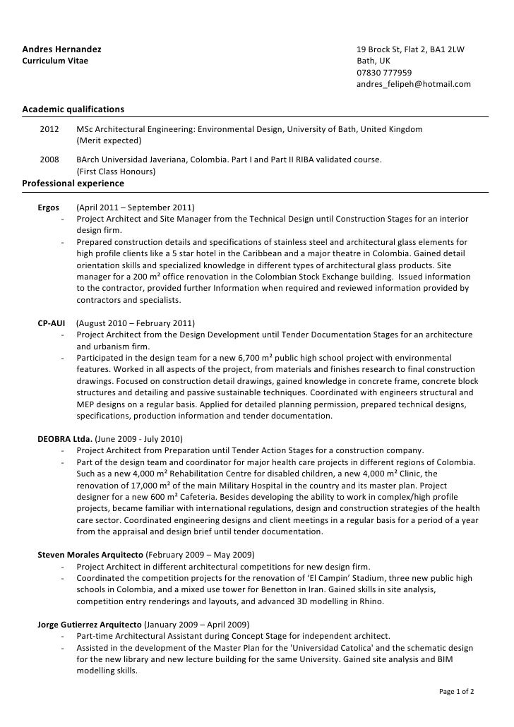 Andres Hernandez Cv Portfolio Andres Hernandez Cv Portfolio