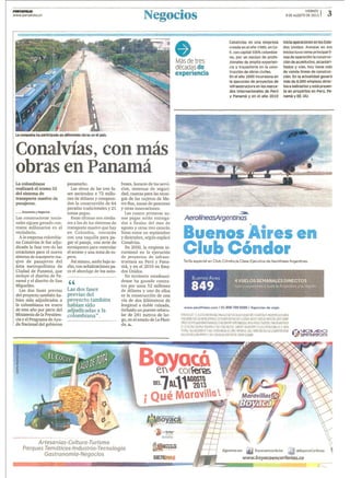 Conalvias con más obras en Panamá