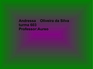 Andressa  Oliveira da Silva  turma 603  Professor:Aureo  