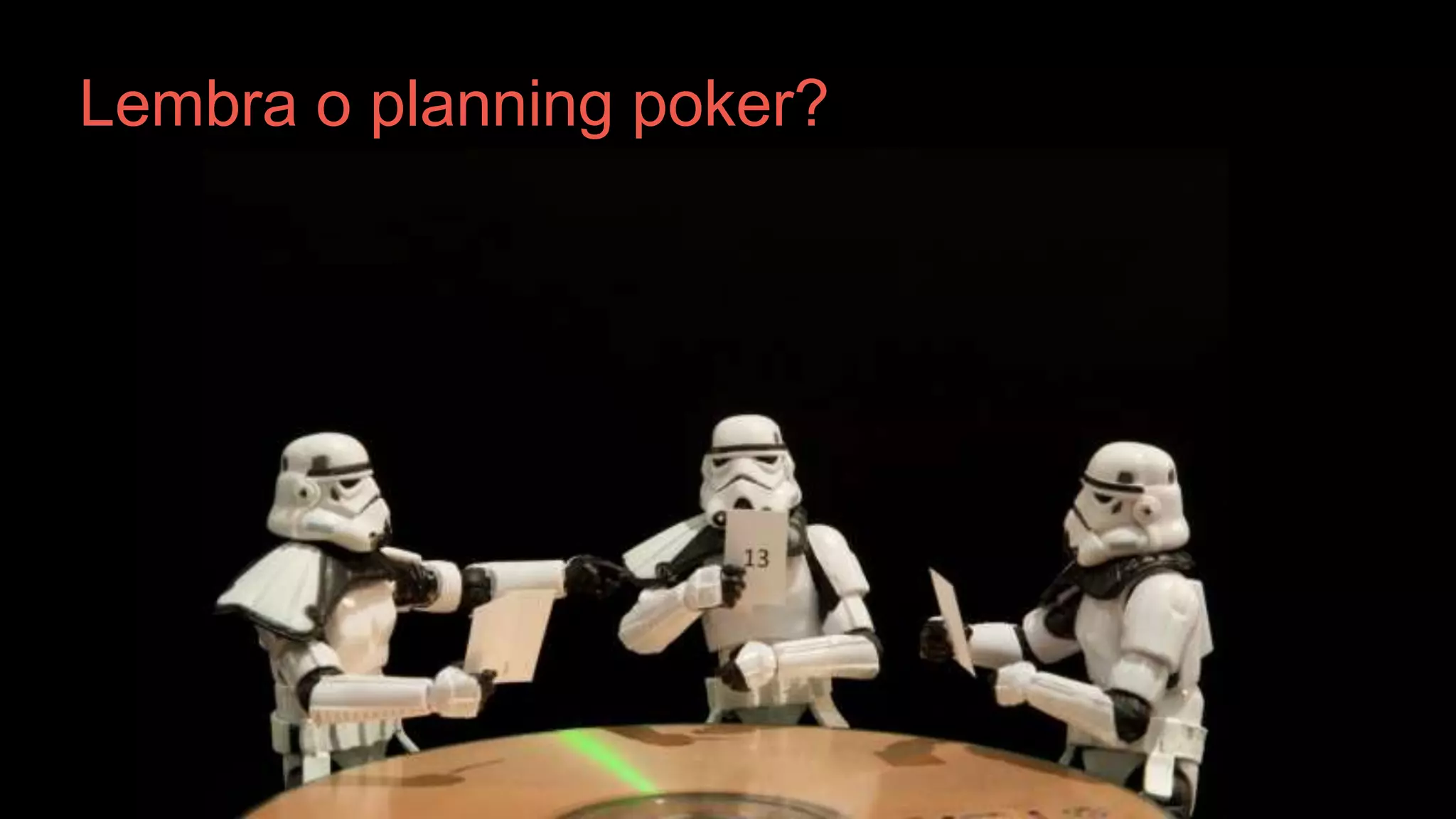 Lembra o planning poker?