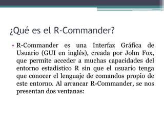 Manual para el uso del R-Commander | PPTX