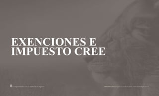 EXENCIONES E
IMPUESTO CREE
 