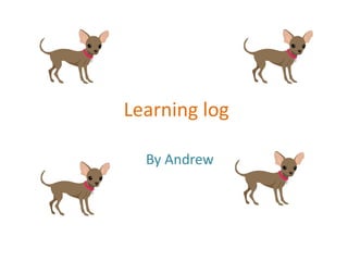  Learning log By Andrew 
