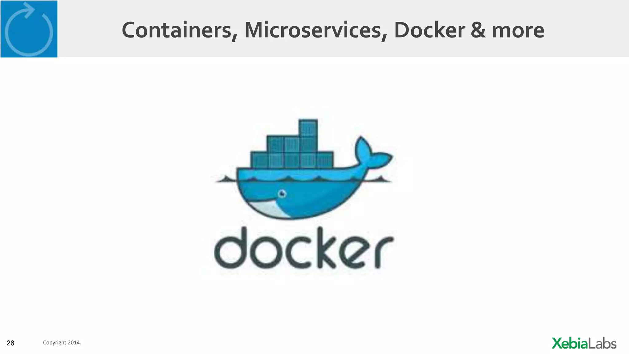 26 Copyright 2014.
Containers, Microservices, Docker & more
 