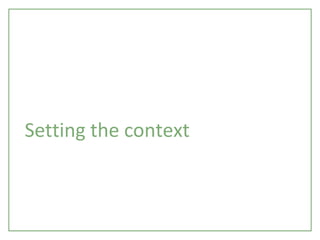 Setting the context 