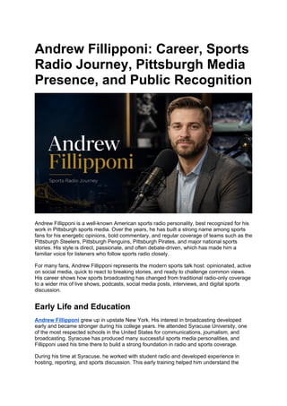 Andrew Fillipponi: The Voice of Pittsburgh Sports Talk | DOCX