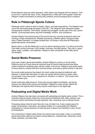 Andrew Fillipponi: The Voice of Pittsburgh Sports Talk | DOCX