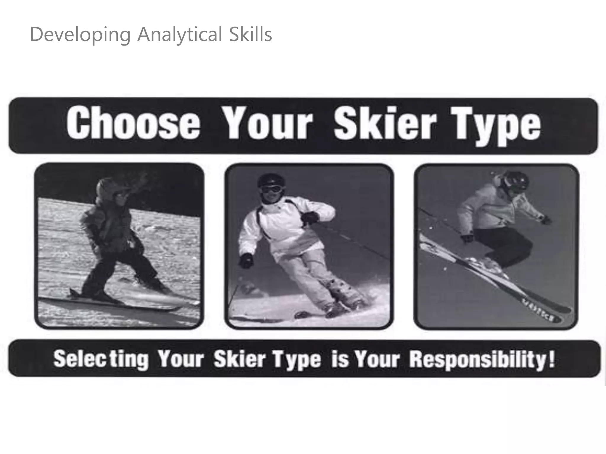 Anybody ever see this?
Developing Analytical Skills
 