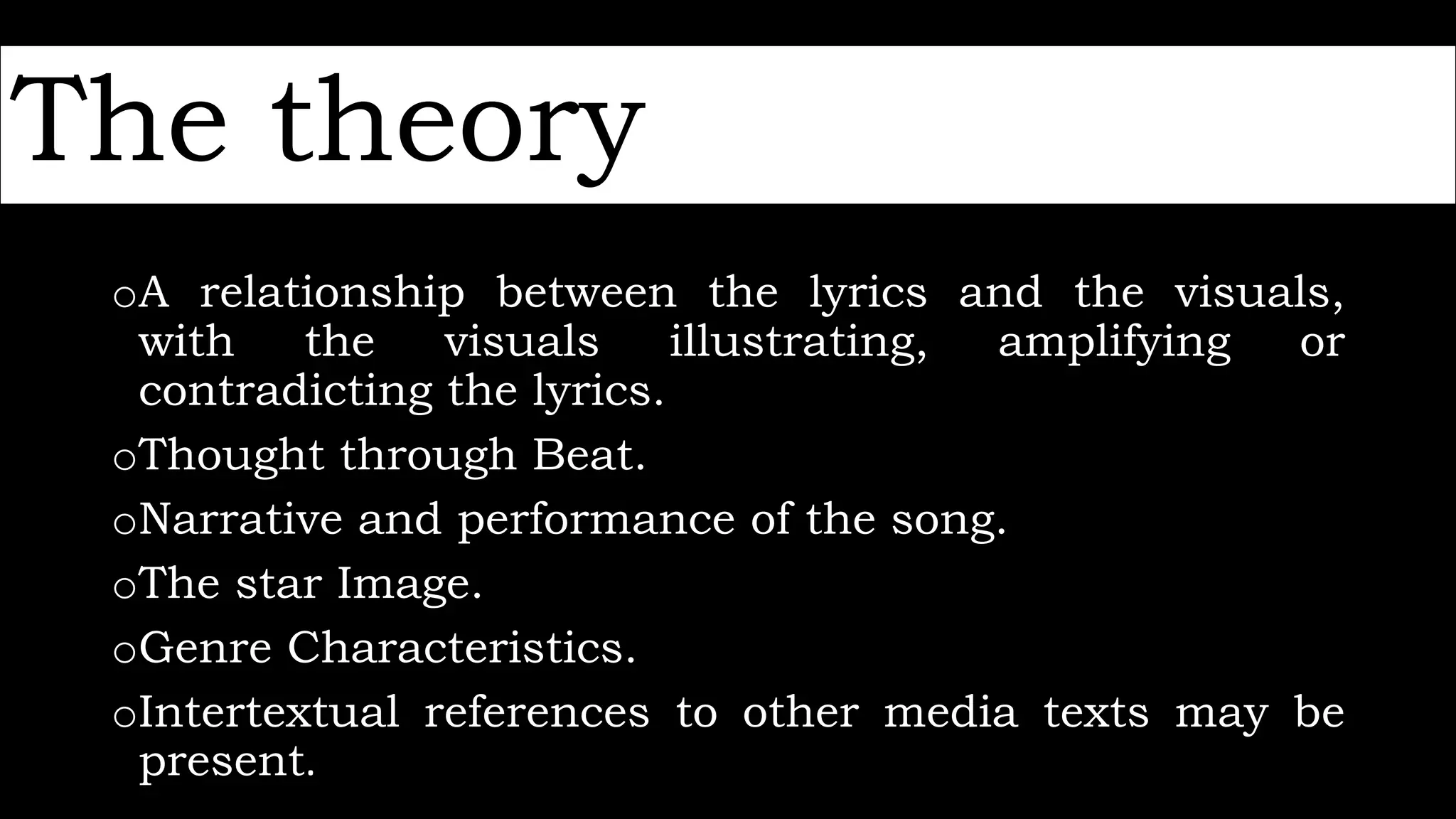 Andrew Goodwin music video theory | PPTX
