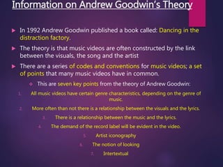 Andrew Goodwins - Music Video Theory | PPTX