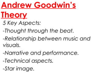 Andrew Goodwin’s Theory Summary | PPT | Video Production | Content ...