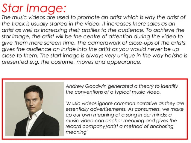 Andrew Goodwin’s Theory Summary | PPT | Video Production | Content ...