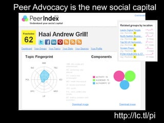 Peer Advocacy is the new social capital http://lc.tl/pi