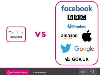 @andrewhesselden #IntranetNow
Your little
intranet vs
 