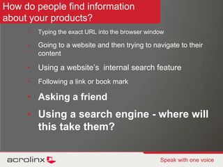 What is information intelligence?The management and implementationof a cohesive multi-channel informationstrategy