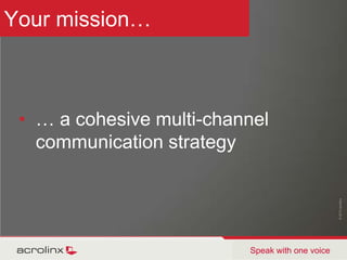 Yes, it’s really a revolution!© 2010 acrolinx Speak with one voiceInformation Revolution?