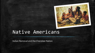 Native Americans
Indian Removal and the Cherokee Nation
 