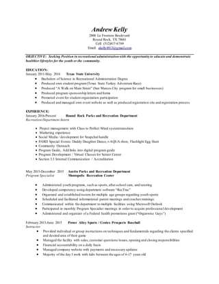 Andrew kelly resume PDF - Andrew Kelly Resume 1 320 
