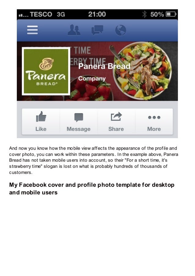 Facebook Cover and Profile Photo Template for Desktop AND