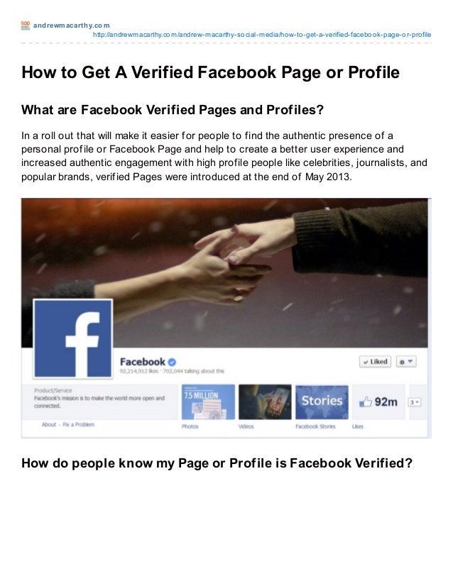 How to Get A Verified Facebook Page or Profile