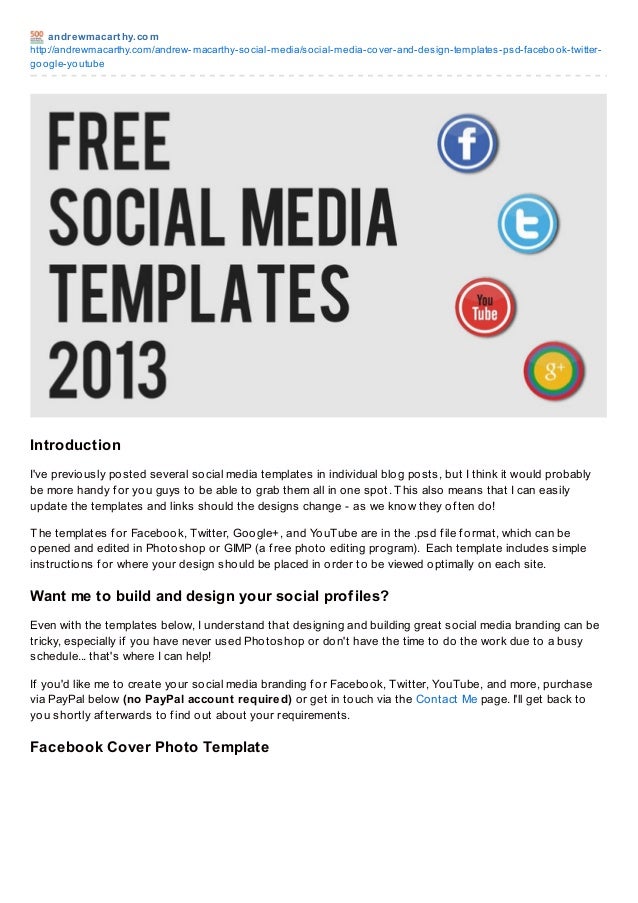 Social Media Templates 2013 Free Psd Facebook Twitter Google Plus Free Social Media Graphic Templates
