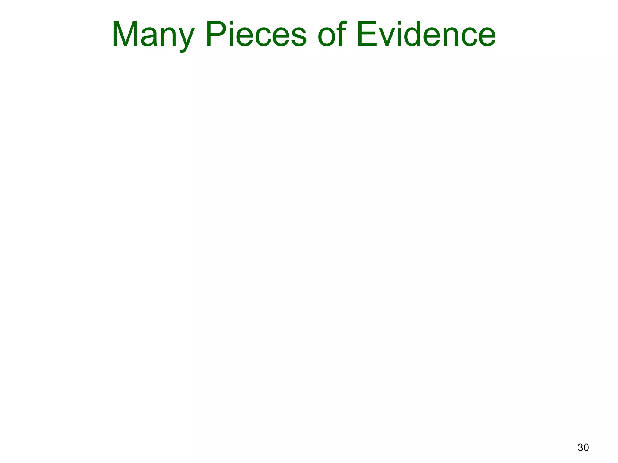 30
Many Pieces of Evidence
 