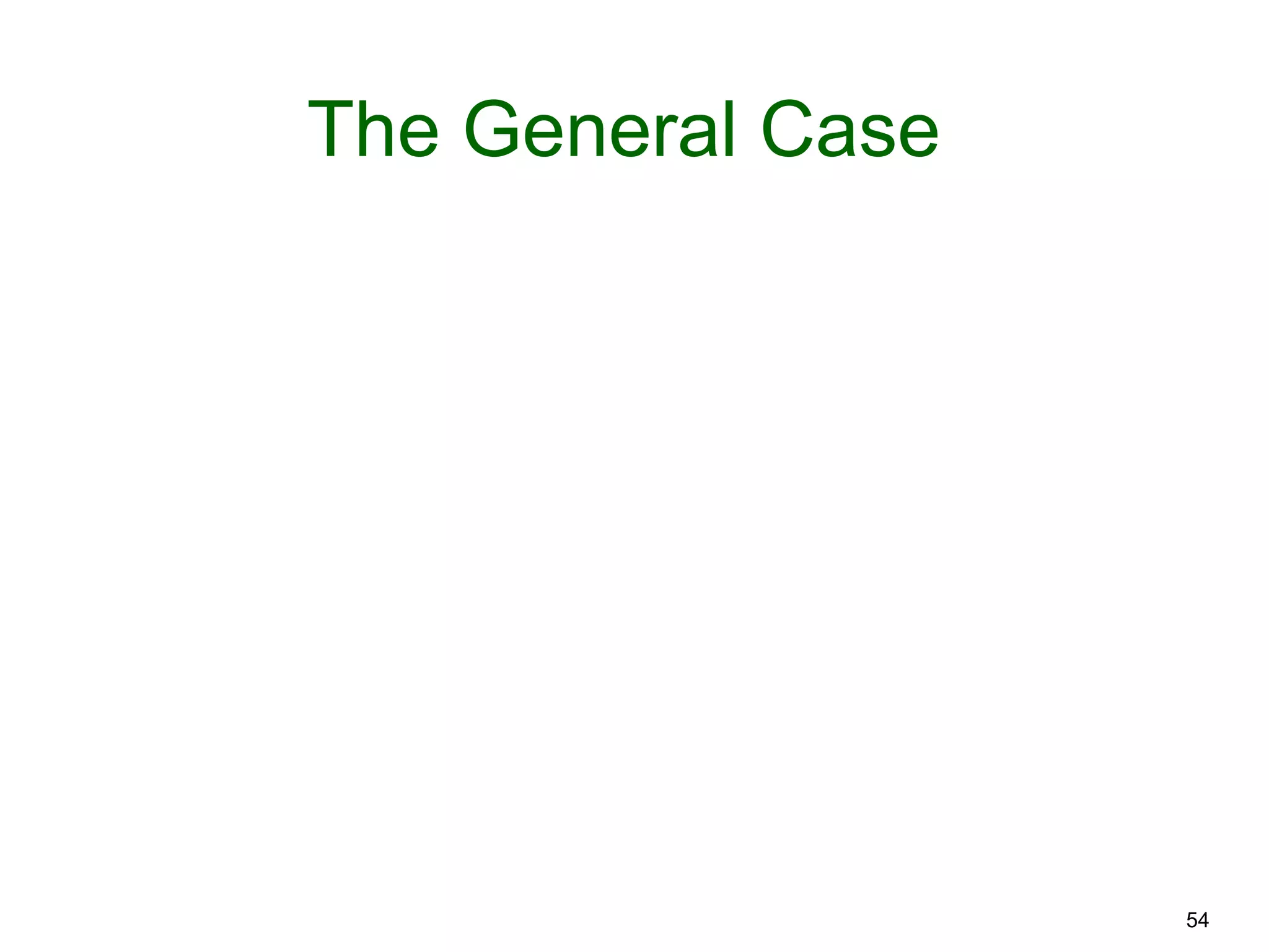 54
The General Case
 