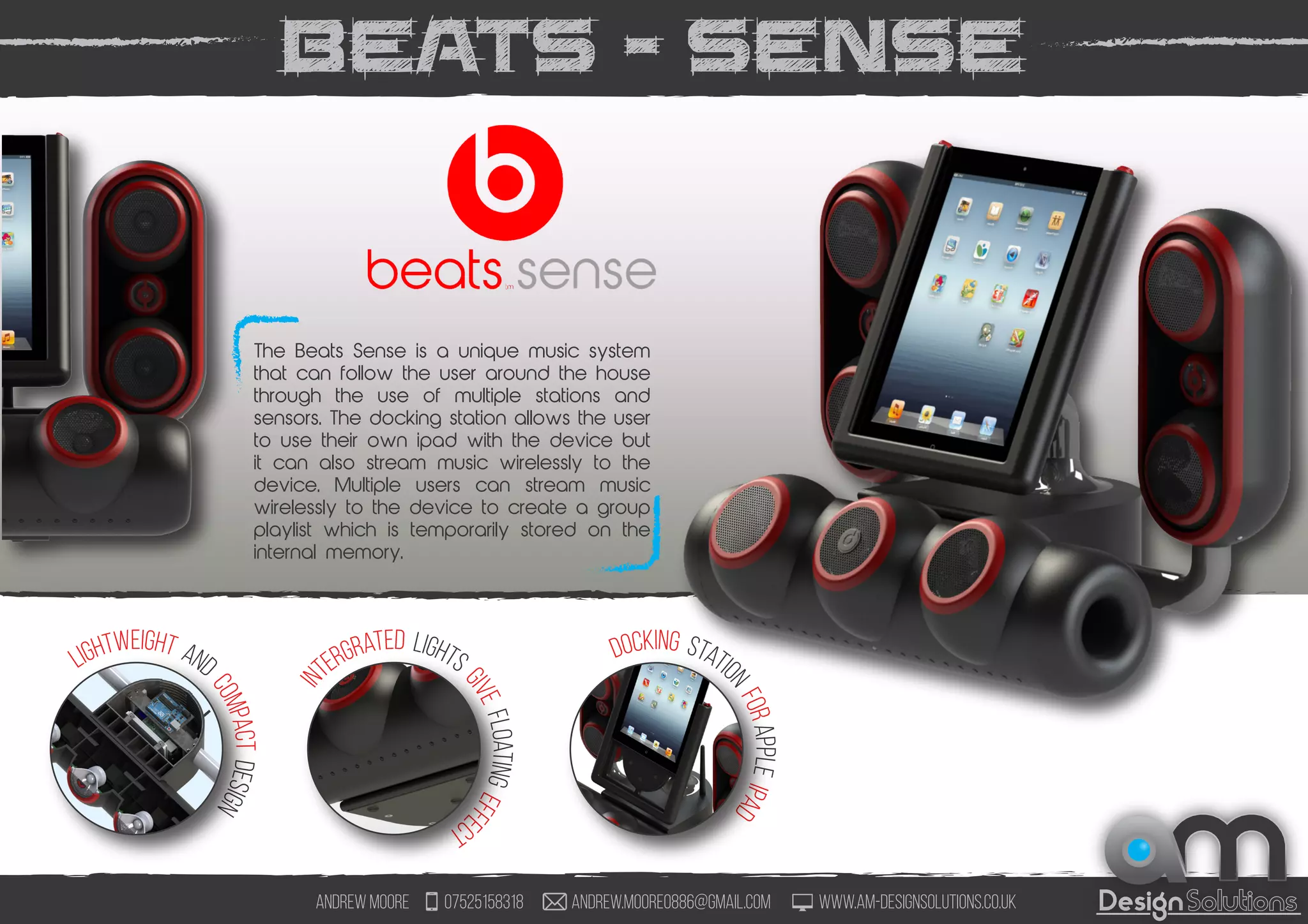 headphones
BRIEF: design a complex consumer product which
consists of numerous parts and serves a variety of
functions.
The emphasis of this project was on the
complexity of the cad model and its accurate
assembly.
For this project I chose to produce a pair of
headphones with multiple moving parts to allow
adjustment
Project
 