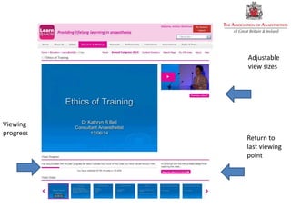 Adjustable
view sizes
Viewing
progress
Return to
last viewing
point
 