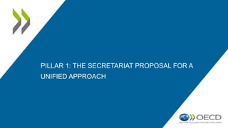 PILLAR 1: THE SECRETARIAT PROPOSAL FOR A
UNIFIED APPROACH
 