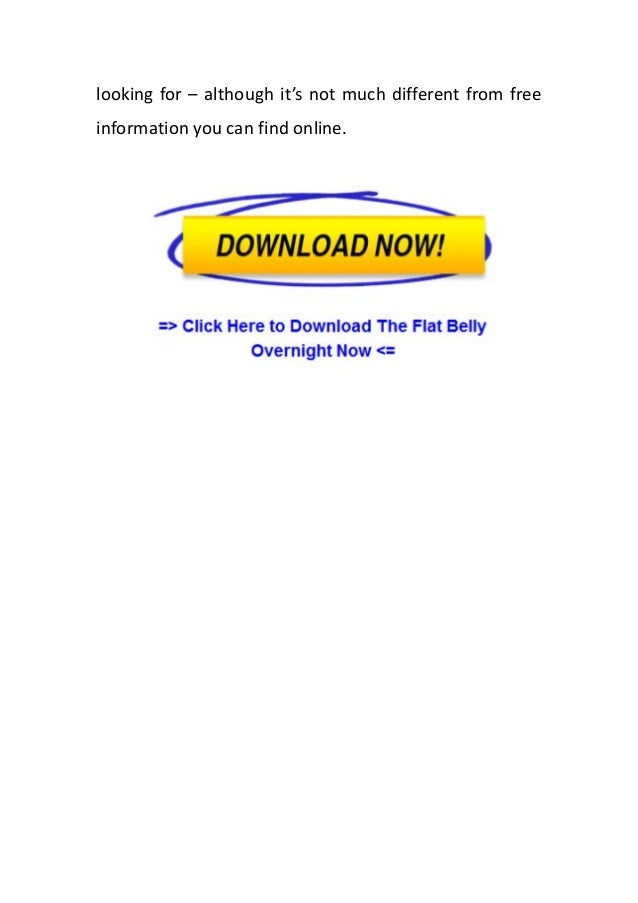 Flat belly overnight book free download Flat belly overnight book free download