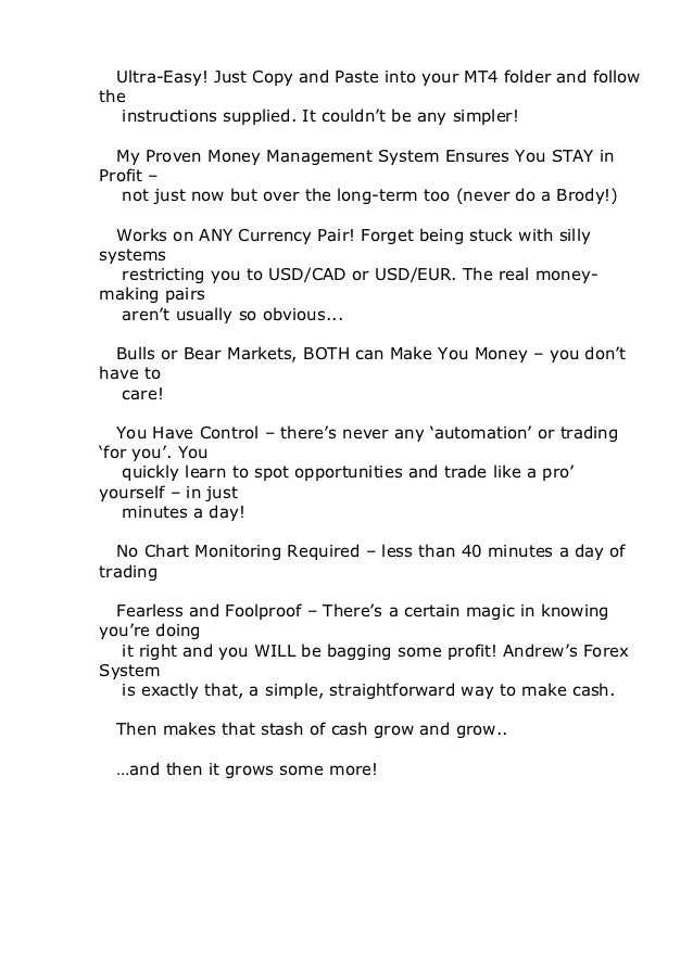 Andrew's forex system reviews